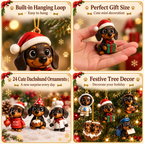 Dachshund Advent Calendar – 24 Acrylic Ornaments
