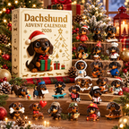 Dachshund Advent Calendar – 24 Acrylic Ornaments