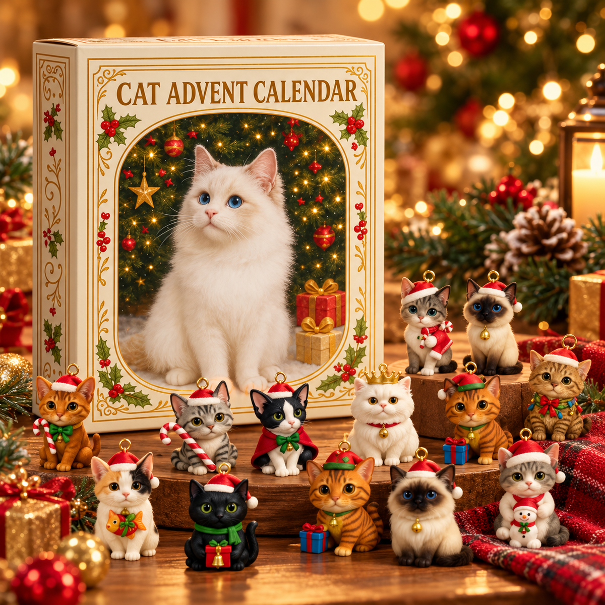 Cat Advent Calendar – 24 Acrylic Ornaments