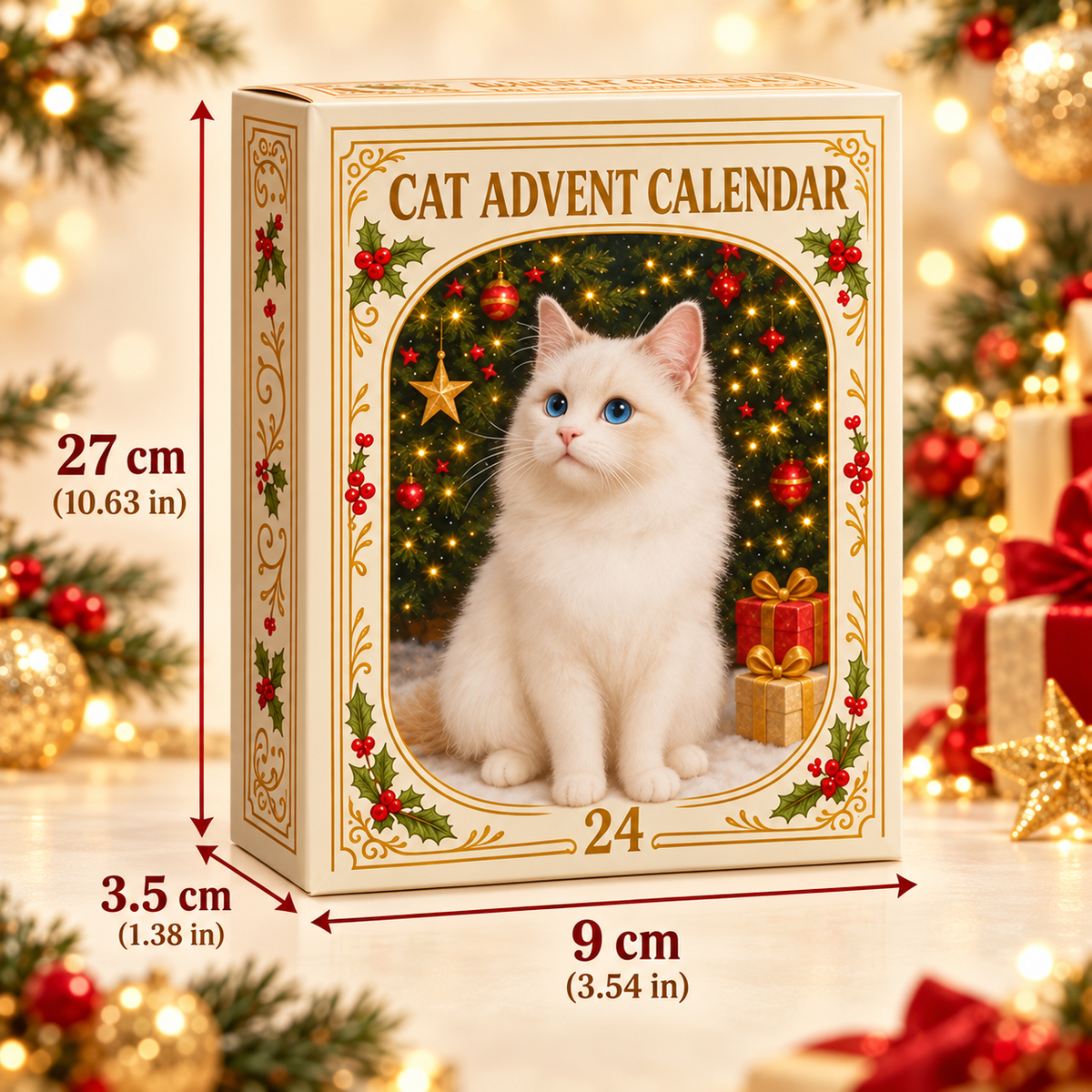 Cat Advent Calendar – 24 Acrylic Ornaments