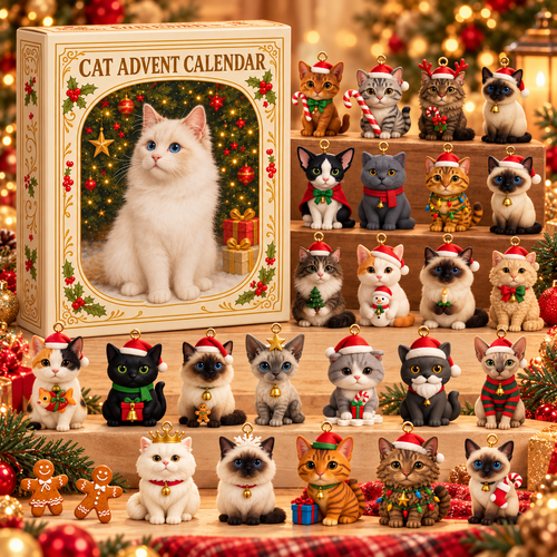 Cat Advent Calendar – 24 Acrylic Ornaments