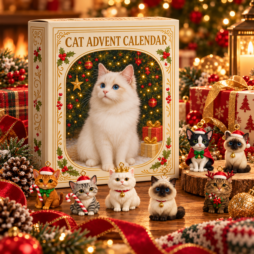 Cat Advent Calendar – 24 Acrylic Ornaments