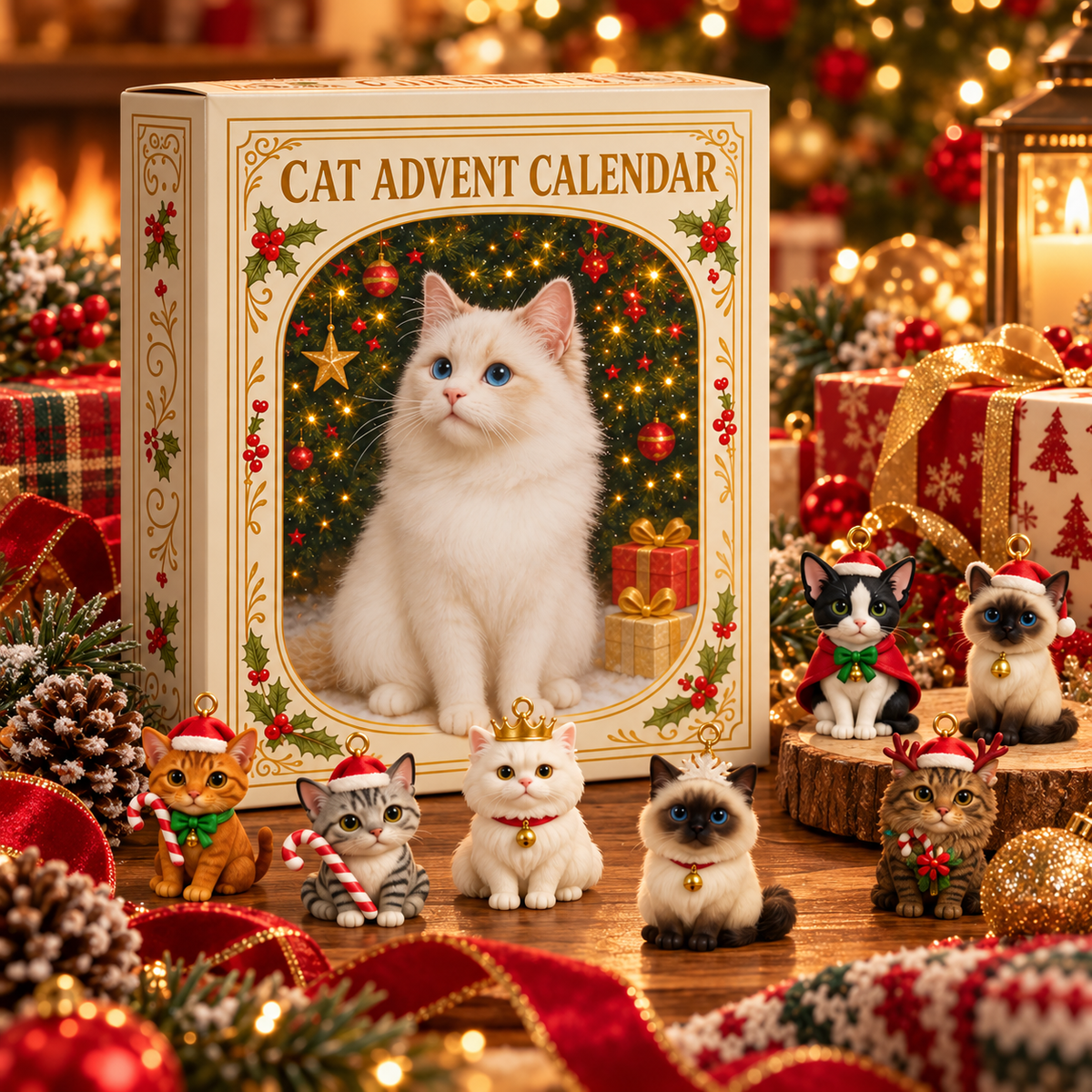 Cat Advent Calendar – 24 Acrylic Ornaments