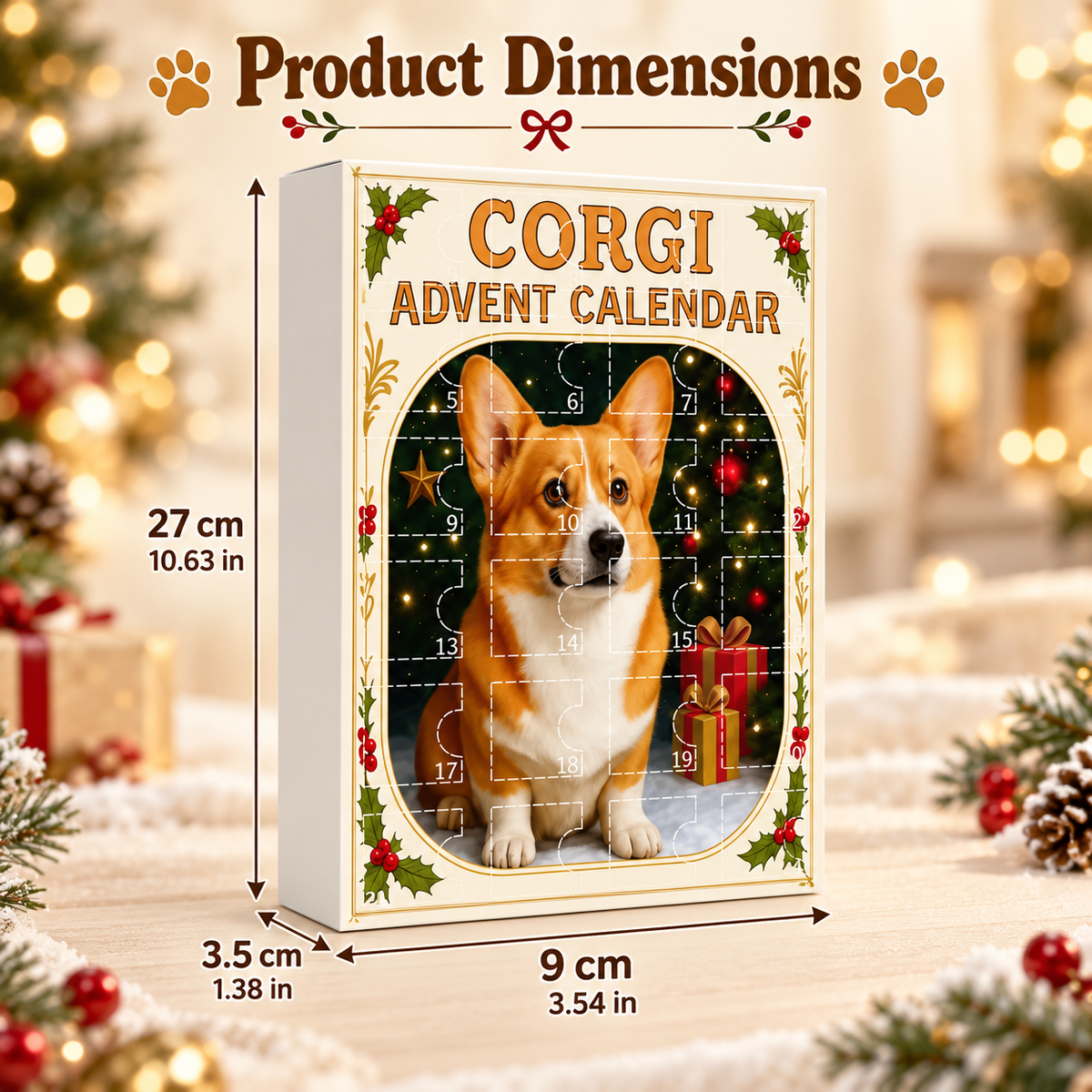 Corgi Advent Calendar – 24 Acrylic Ornaments